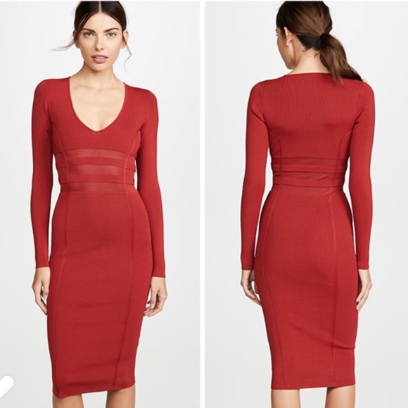 NWT Good American The Low Down Ruby Knit Dress - Picture 2 of 9